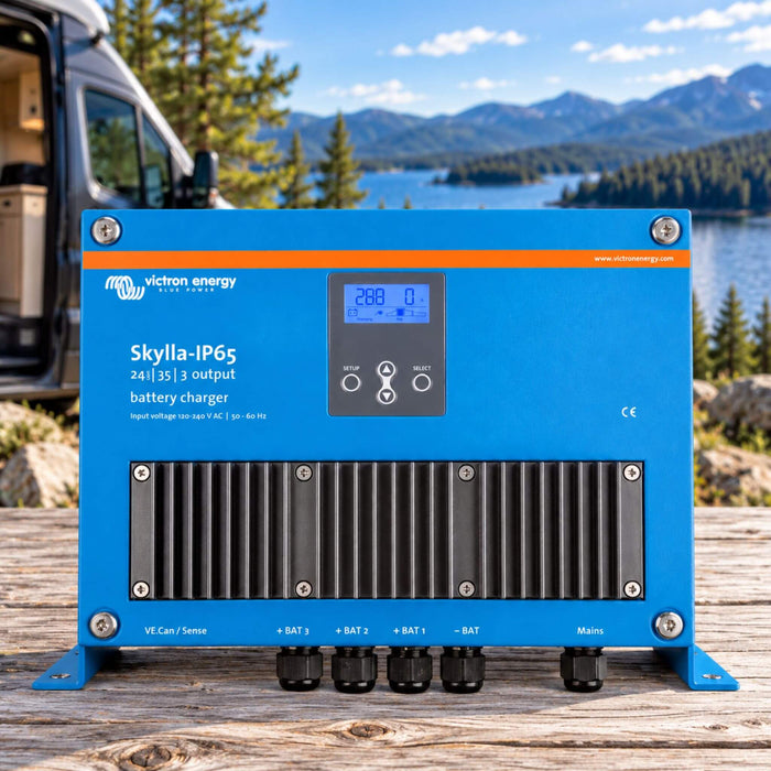 Victron Energy Skylla-IP65 24V 35A 3-output battery charger for RV, vehicle and off-grid power systems