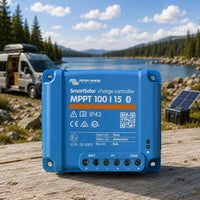 Victron Energy SmartSolar MPPT 100/15 solar charge controller for vanlife and campervan electrical systems