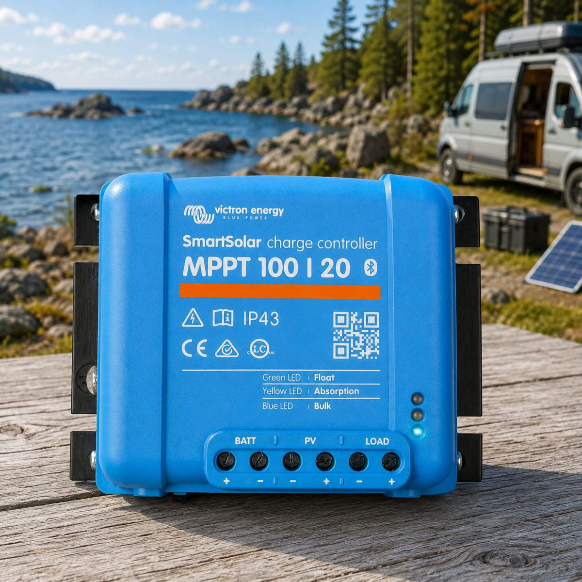 Victron Energy SmartSolar MPPT 100/20 solar charge controller for van conversion and off-grid power systems