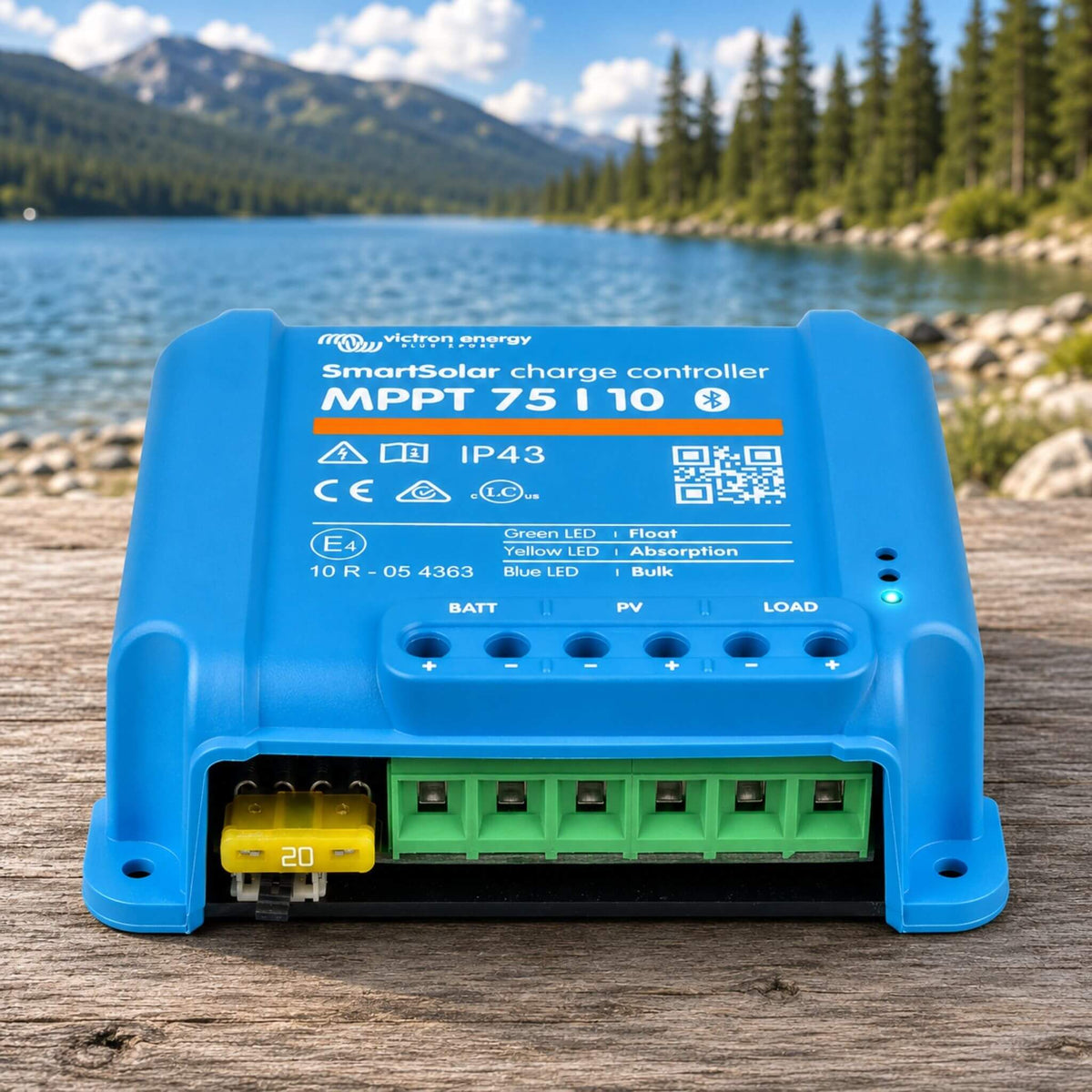 Victron SmartSolar MPPT 75/10 solar charge controller for battery charging and off-grid power systems