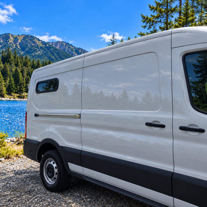 Sliding bunk window VWD OVR3009 for improved ventilation in campervan sleeping areas.