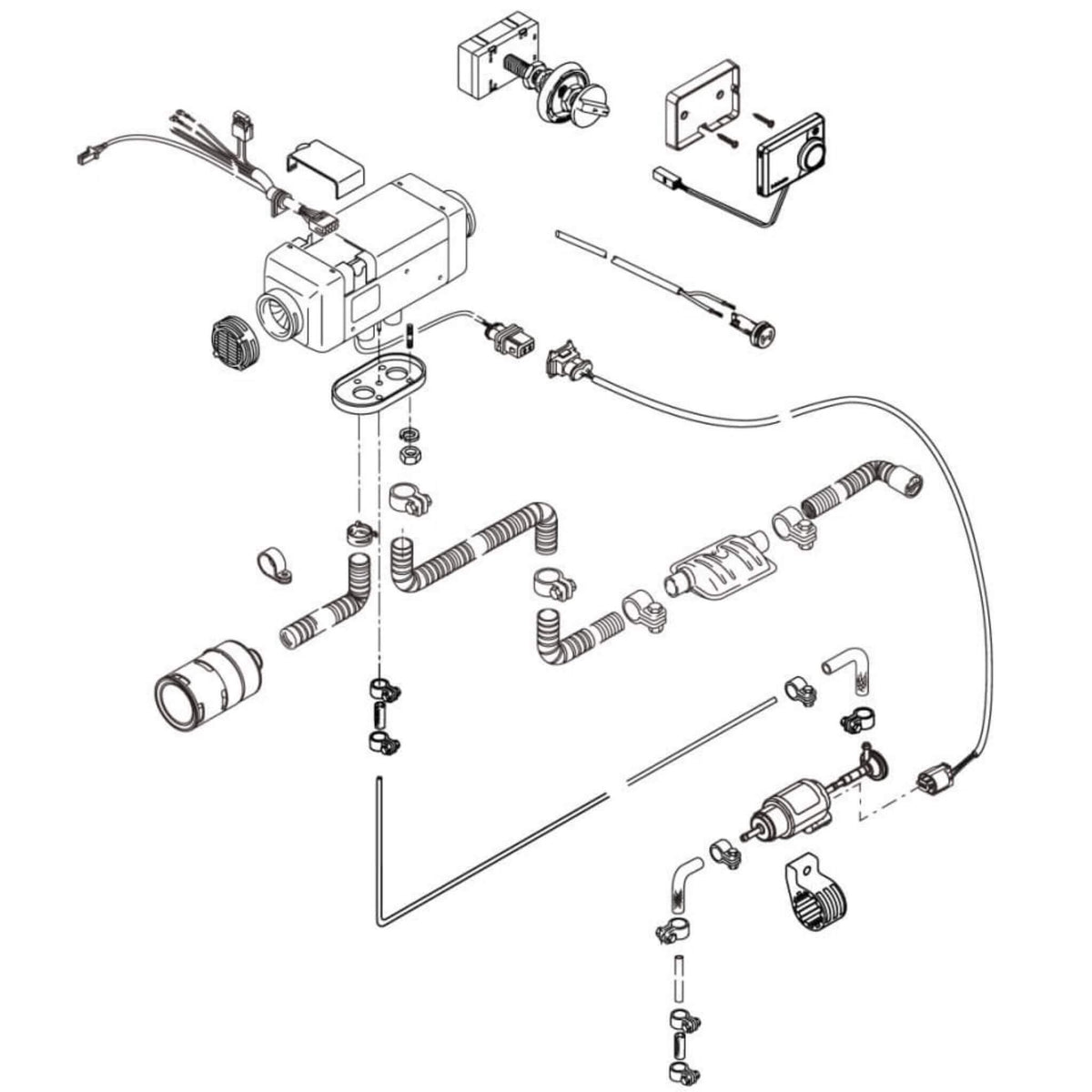 Webasto Air Top 2000 STC gasoline heater for commercial vehicles and fleet vans