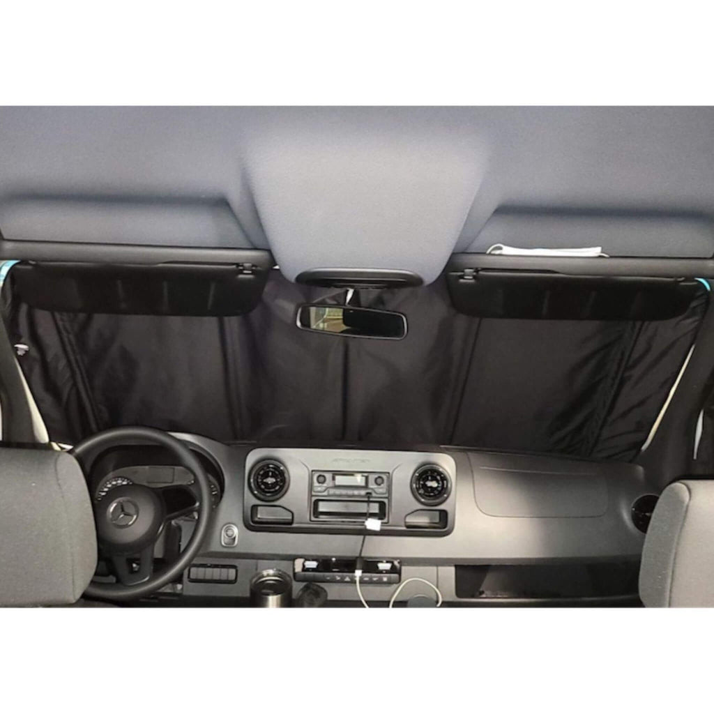 Rolef Magnetic Curtains & Windshield Interior Cover for Vanlife Mercedes Sprinter, Ram ProMaster and Ford Transit.